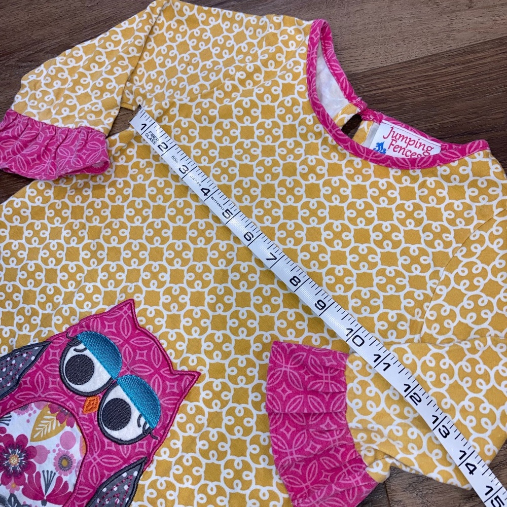 Jumping Fences Yellow 2 Piece Matching Owl Set Top Pants Outfit 6(Girl) - Picture 6 of 15
